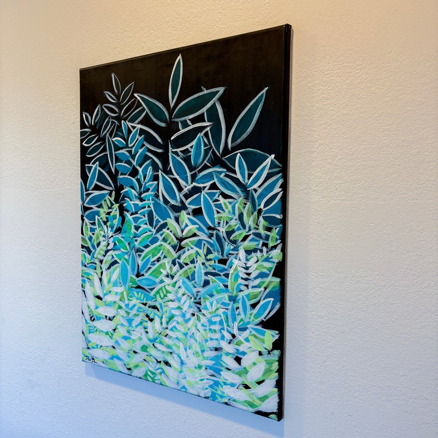 “Mint Jungle” 18in x 24in - Acrylic on Canvas