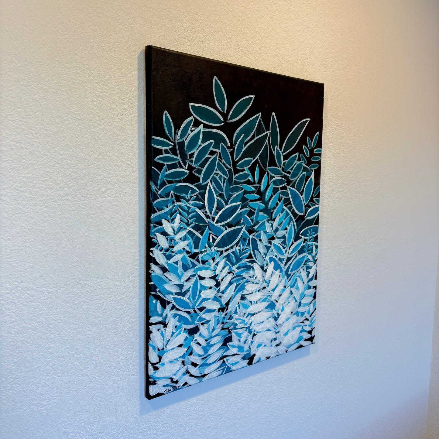 “Aqua Jungle” 18in x 24in - Acrylic on Canvas