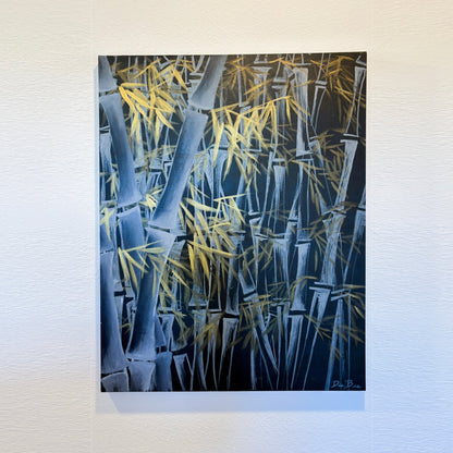 "Gray Bamboo Forest” 20 in x 28 in Acrylic on Canvas