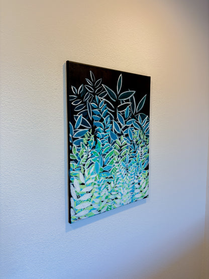 “Mint Jungle” 18in x 24in - Acrylic on Canvas