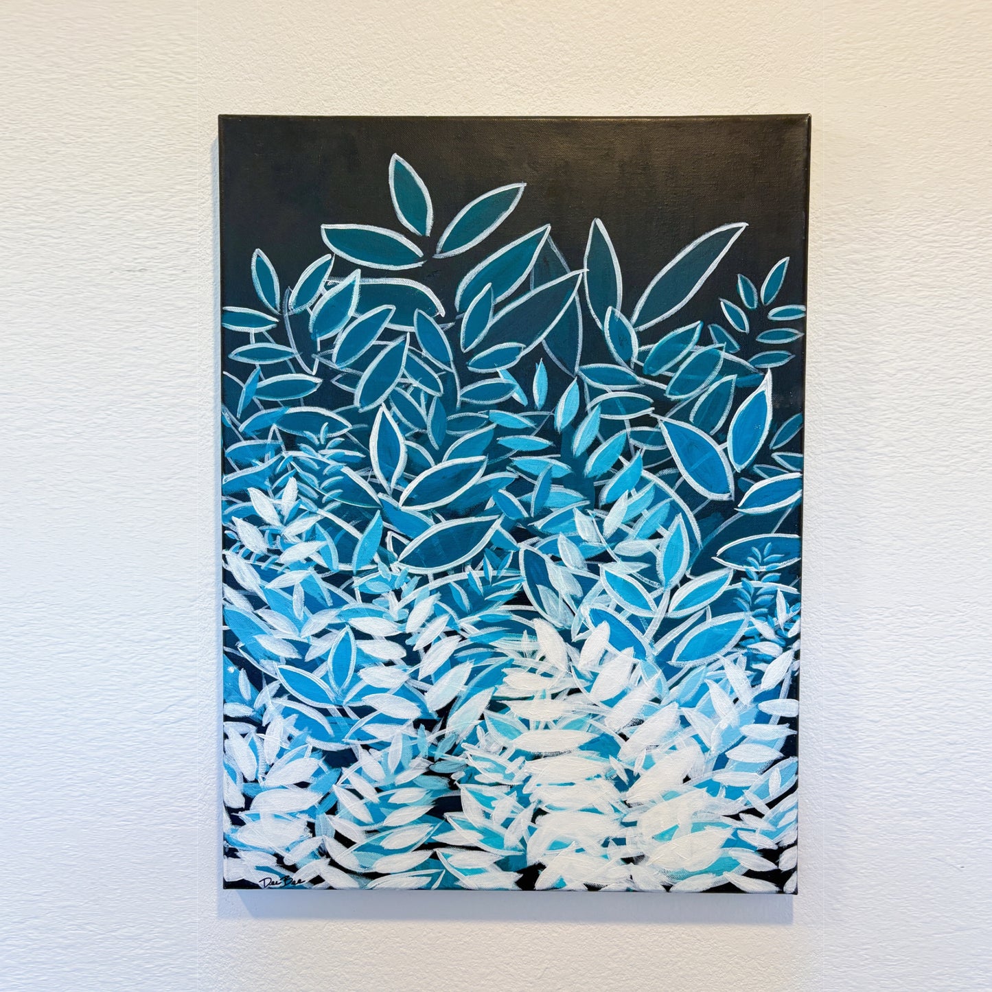 “Aqua Jungle” 18in x 24in - Acrylic on Canvas