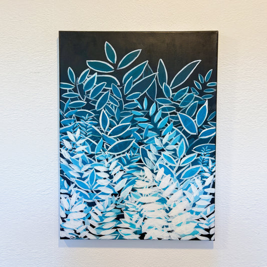“Aqua Jungle” 18in x 24in - Acrylic on Canvas