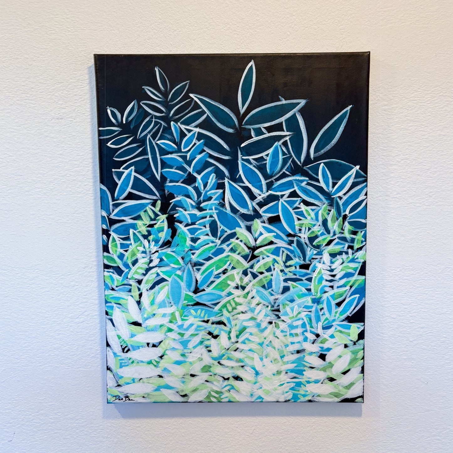 “Mint Jungle” 18in x 24in - Acrylic on Canvas