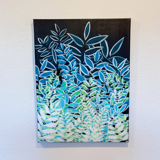 “Mint Jungle” 18in x 24in - Acrylic on Canvas