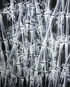 “Black and White Bamboo” Print