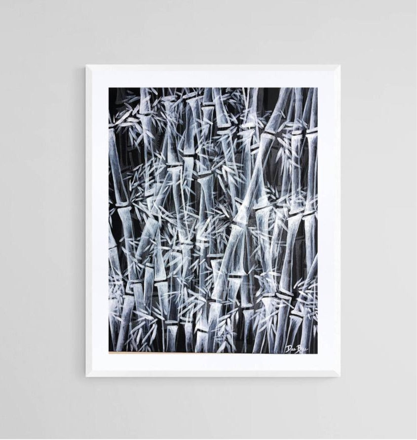 “Black and White Bamboo” Print