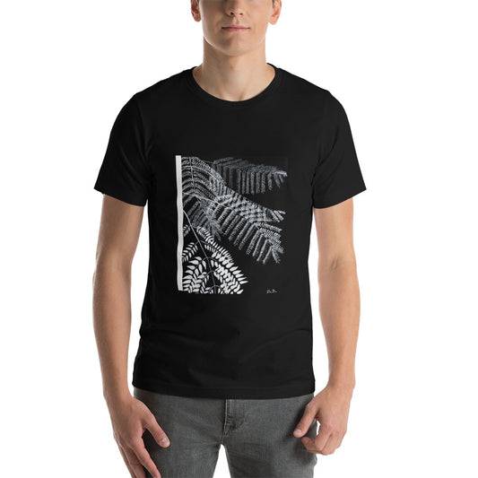 Fern Tree Black and White Graphic Short-Sleeve Unisex T-Shirt
