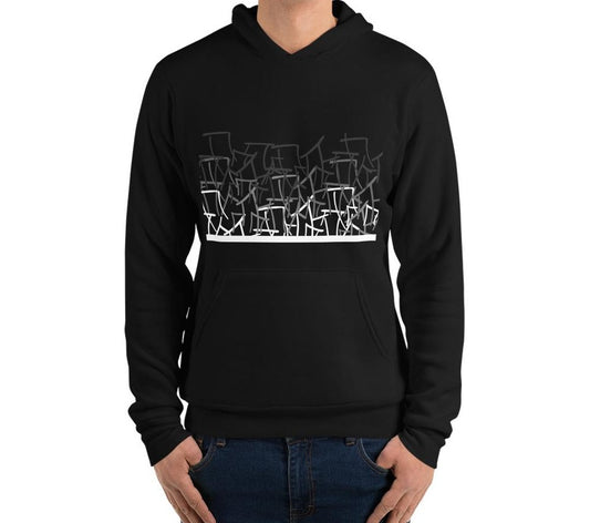 Pi Graffiti Black and White Gradient - Unisex hoodie